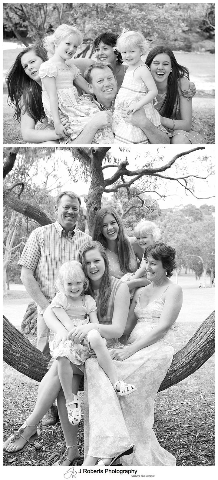 B&W family portraits chinaman's beach mosman - sydney family portrait photography